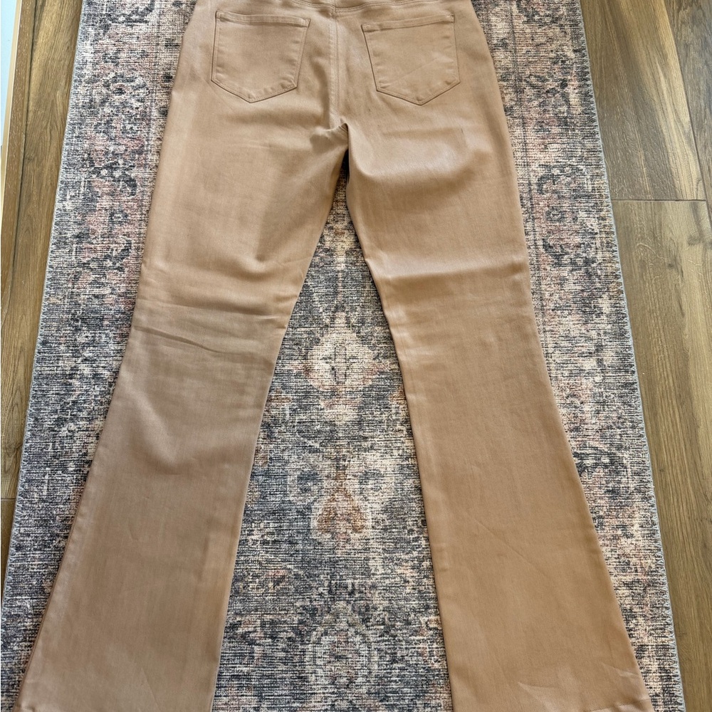 L’Agence Coated Tan slight Flare Jeans - Sz 33